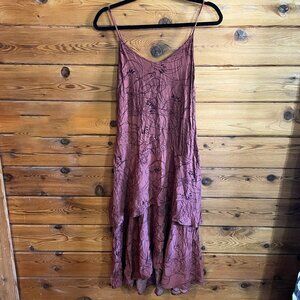 Leith Burgundy Spaghetti strap Midi Dress XS